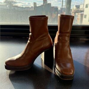Stradivarius Brown Ankle Boots